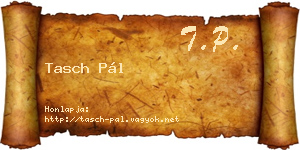 Tasch Pál névjegykártya